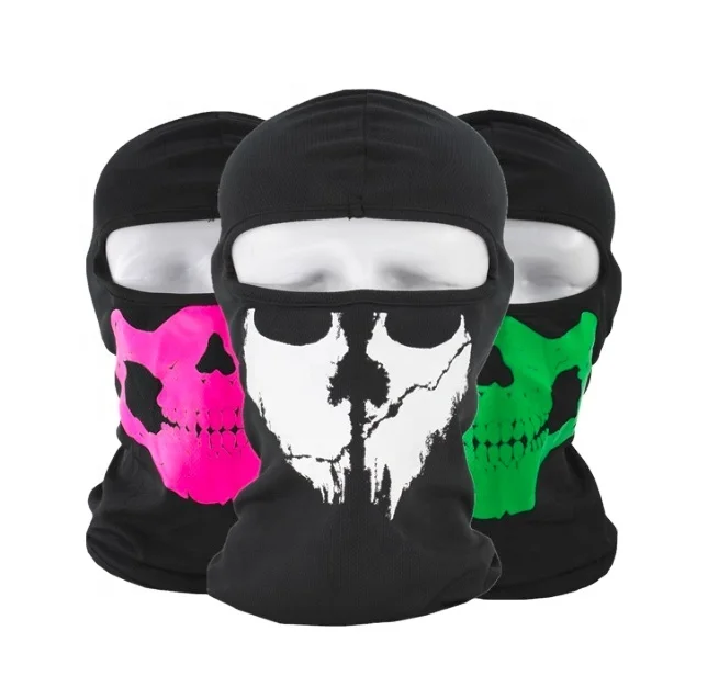 Wholesale Breathable Skull Design Balaclava Full Face Mask Skeleton Head Mask Halloween CS Fight Military Balaclava Mask