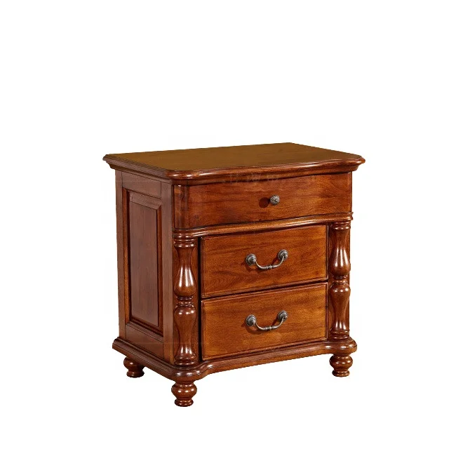 smart bedroom furniture/ luxury walnut bedside table brown