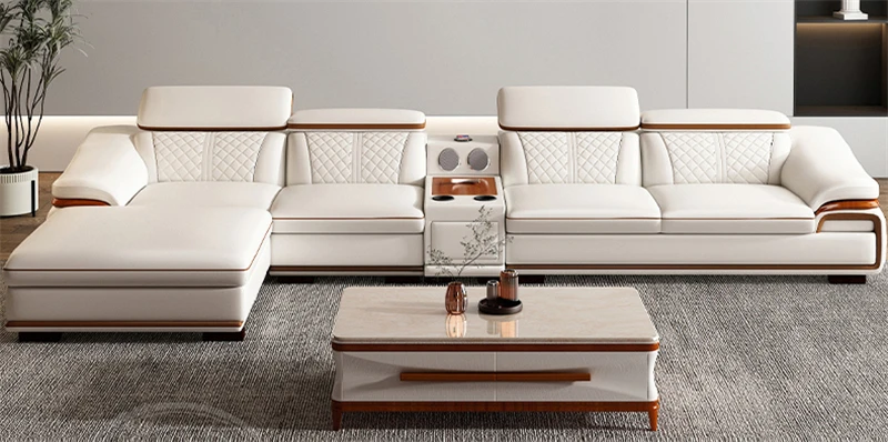 Big house combination Top quality living room new U shaped sofa designs Fancy New Model corner Seater home furniture On Sales
