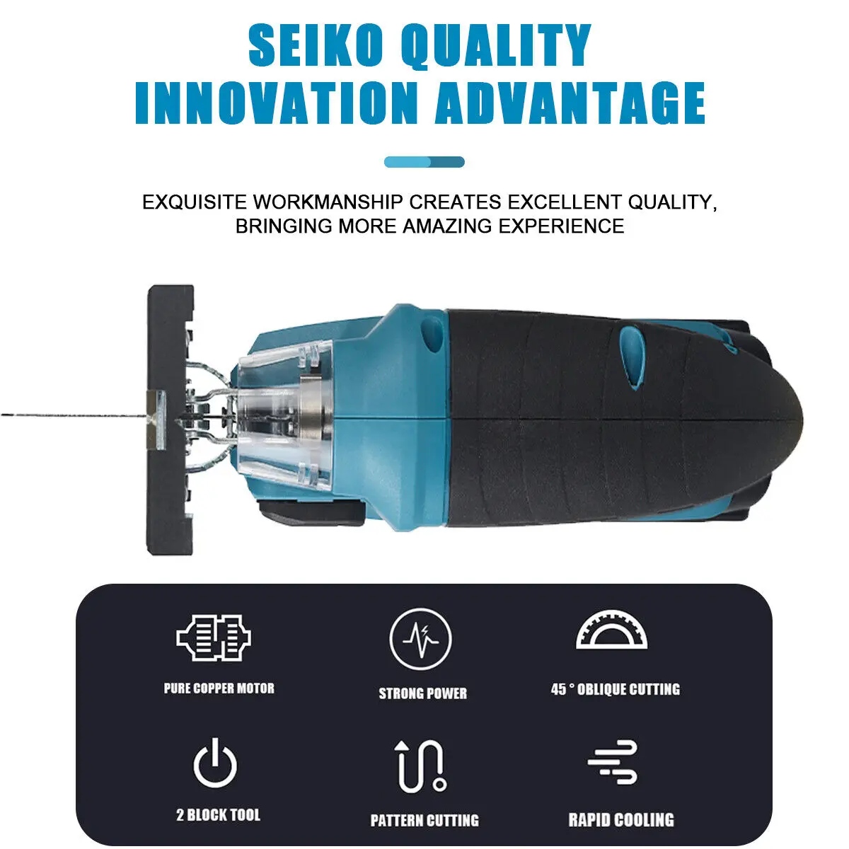 Lumberjack 21V Cordless Jigsaw Power Saws with 2x Lithium Batteries & Charger Wide Tool Range