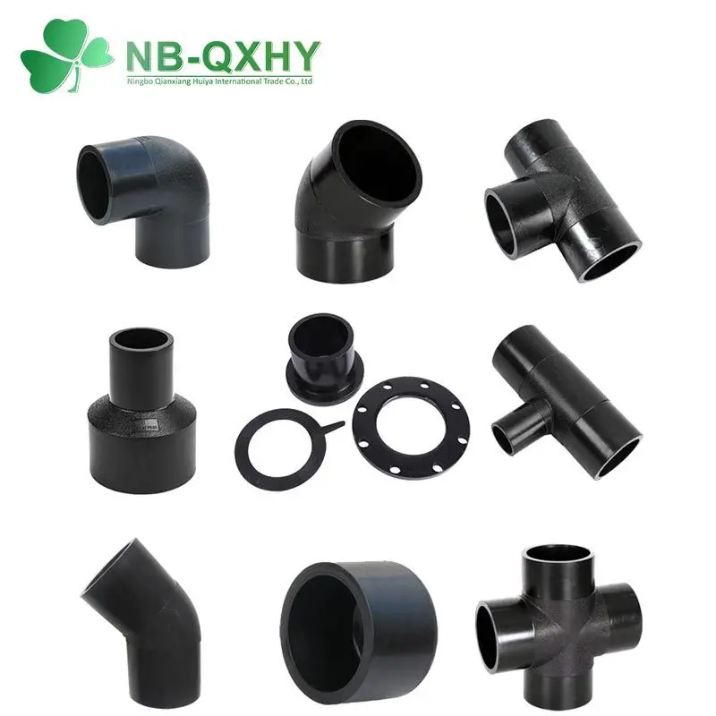 Manufacturer Tee Pipe Elbow Flange HDPE Pipe Fitting with Butt Fusion Welding Electrofusion for Irrigation Water Supply Mining