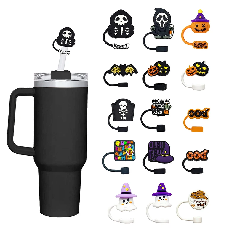 Hot Sales custom cup accessories straw cap cover topper Reusable tumbler straw cover dust-proof drinking straw tips cover