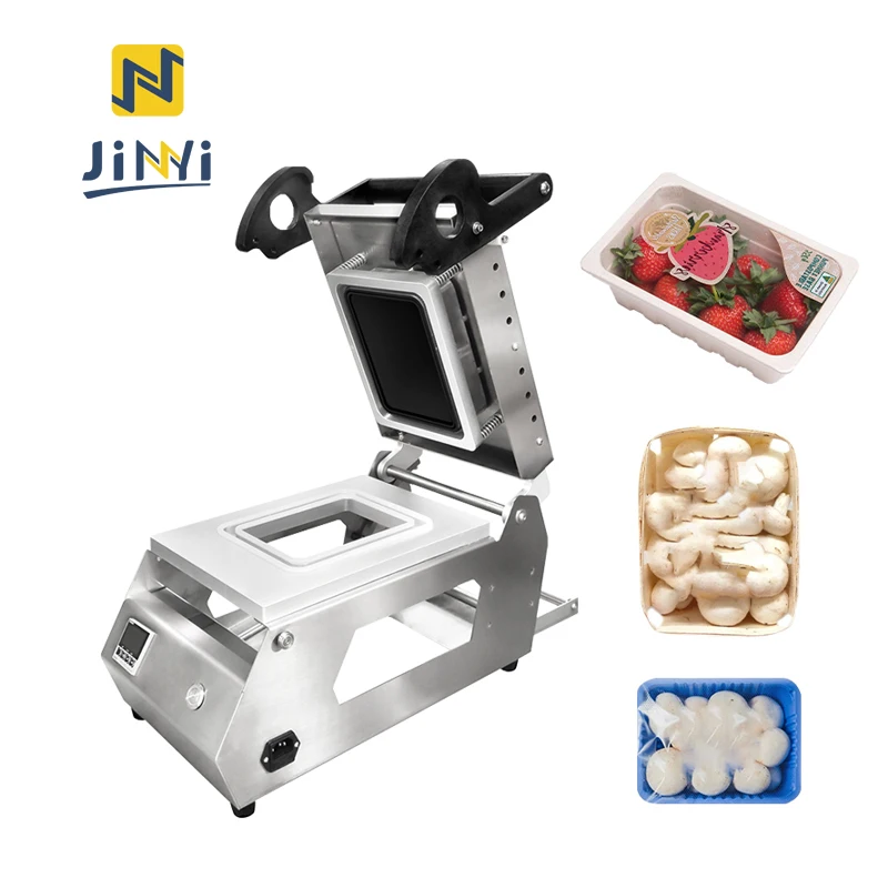 JINYI DQ-2   Manufacturer Price seal tray machine vacuum tray sealing machine frozen food tray packaging sealing