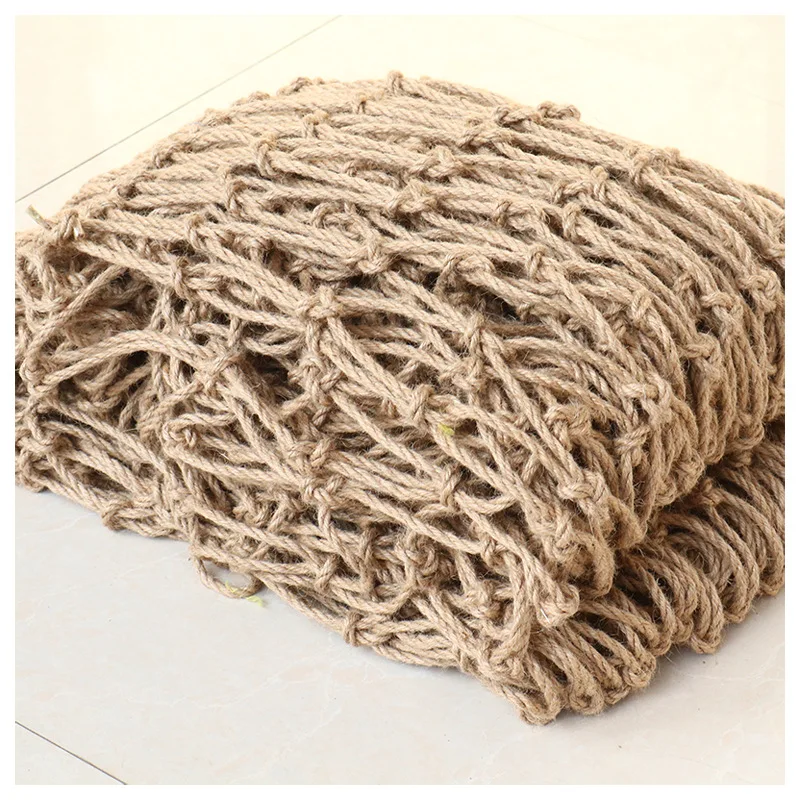 
 Сетка из пеньковой джутовой ткани, ретро-украшение для потолка, уличная веревка для скалолазания, защитная сетка для лестницы  