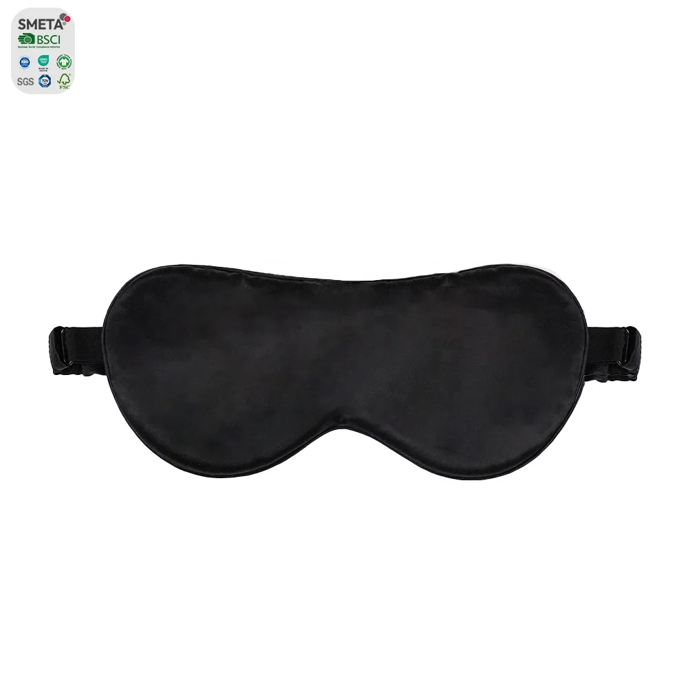 New Design Custom Logo Luxury 100% Mulberry Silk Eye Mask For Sleeping Use
