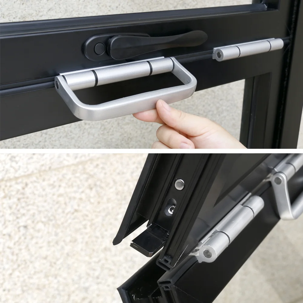 Plastic Bifold Window Anti Hurricane Impact Rated Glass UPVC Folding Windows
