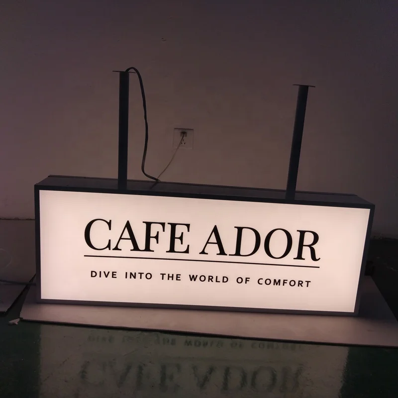 Manufacture Custom Made Restaurant Led Light Box Customized Shape Outdoor Advertising Board Acrylic LED Light Box Sign