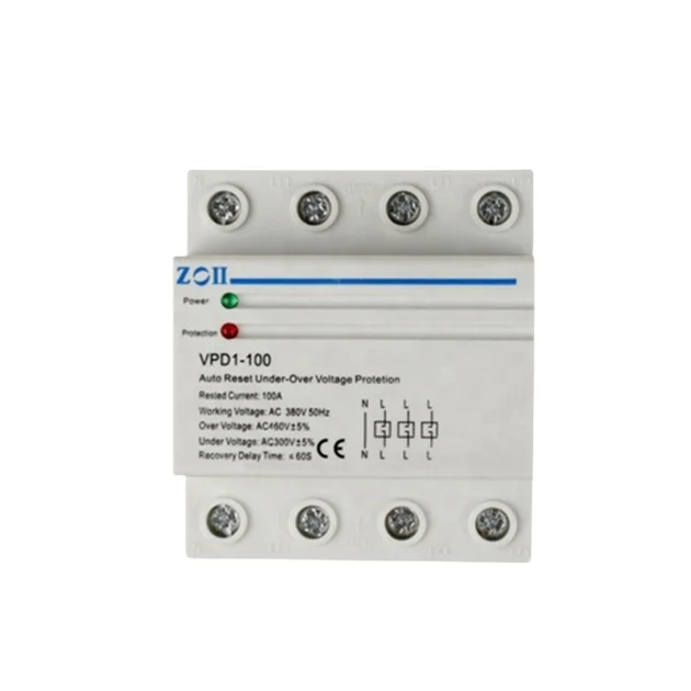 Home Appliance Voltage 50Hz 40A 63A Regulator Voltage Protector Delay Time Protector