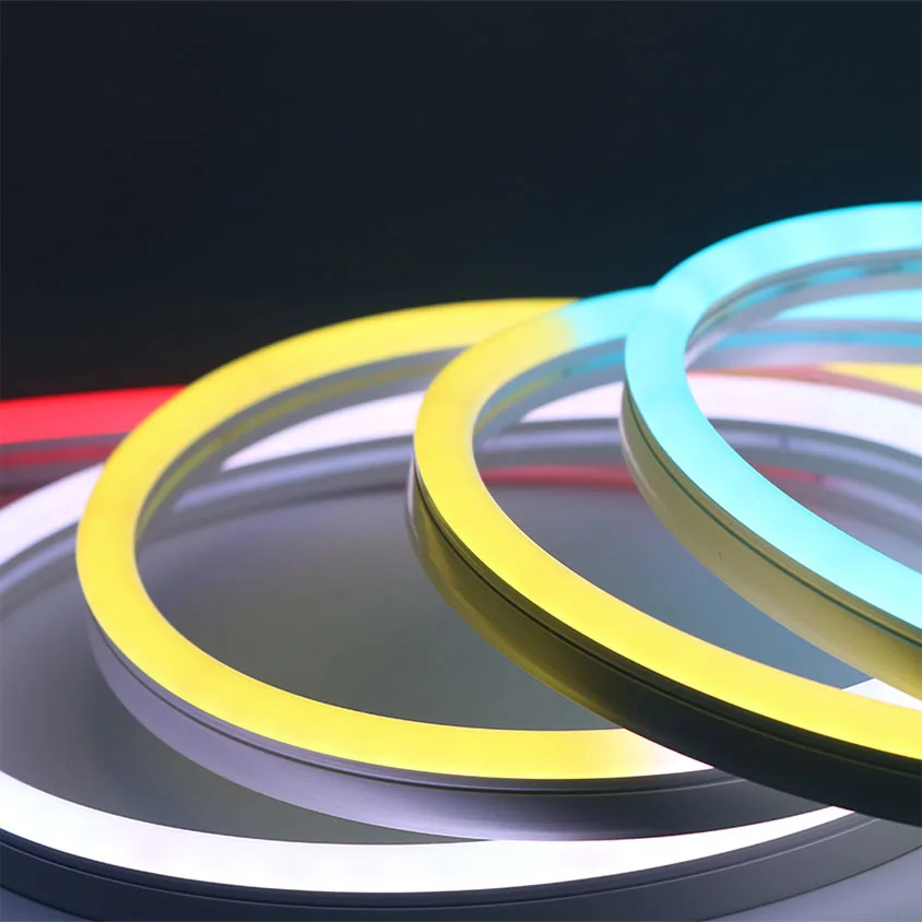 Гибкая неоновая Светодиодная лента rgb из силикона для спальни машины игровой комнаты декор на заказ 2835 5050 12 В 24 гибкое неоновое освещение