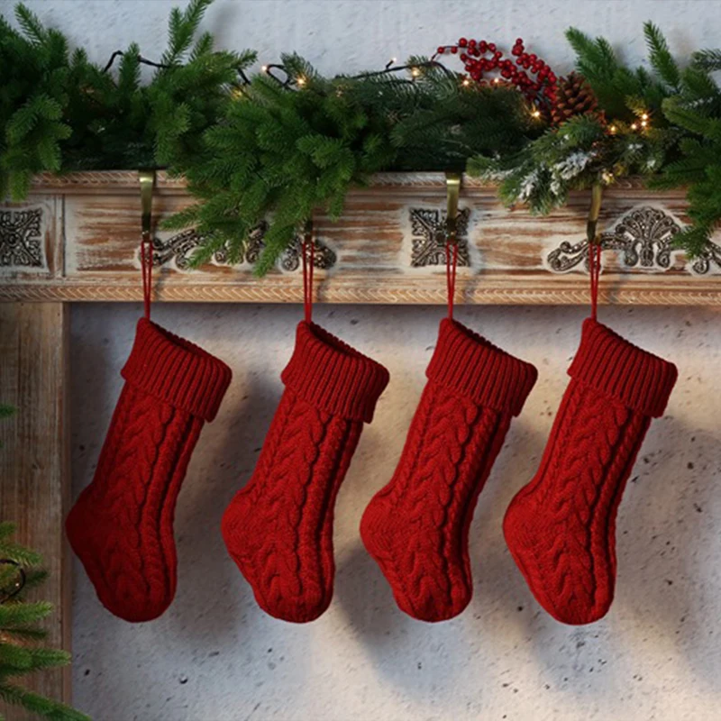 Party Family Decor High Quality acrylic Fabric Red Industrial Stockings Knitting Machine