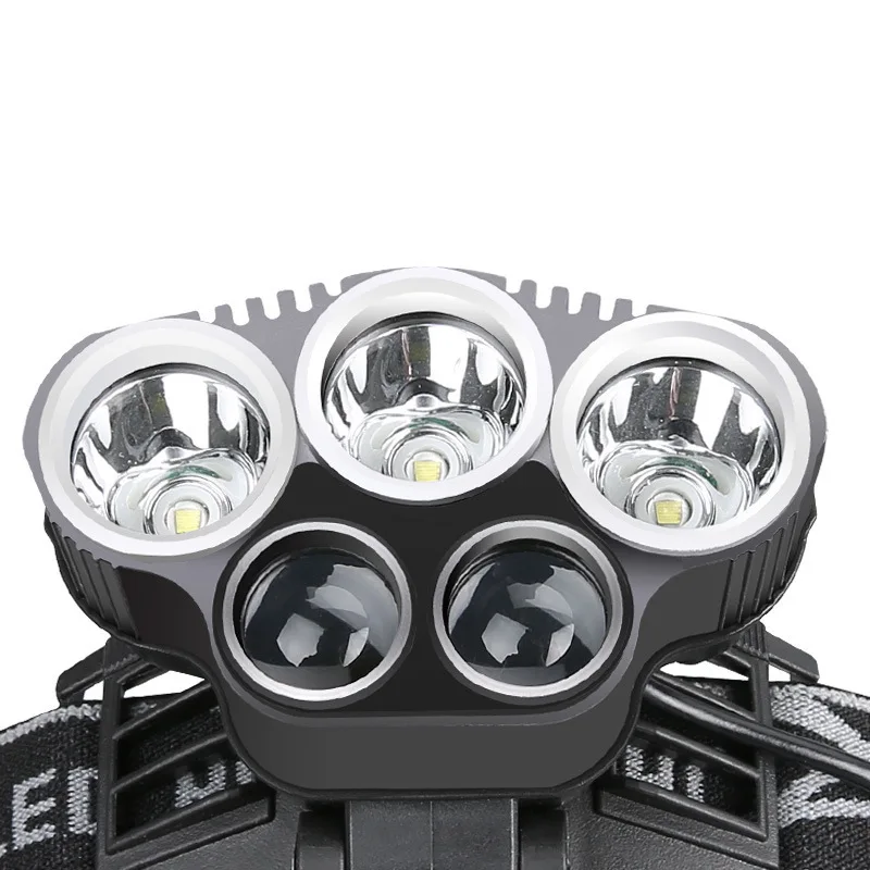 
Outdoor waterproof led fish light USB rechargeable Aluminum Alloy 90 degree abjustable 6 model light 3 T6 2 xpe led head light 