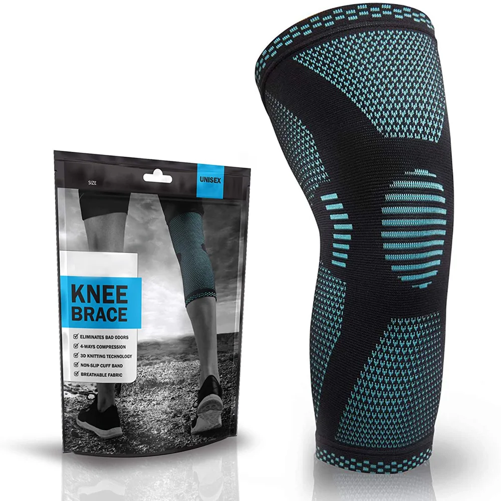 
Amazon Best Seller Spandex Nylon Sports Knee Support Compression Sleeve Elastic Knee Brace for Women Men 
