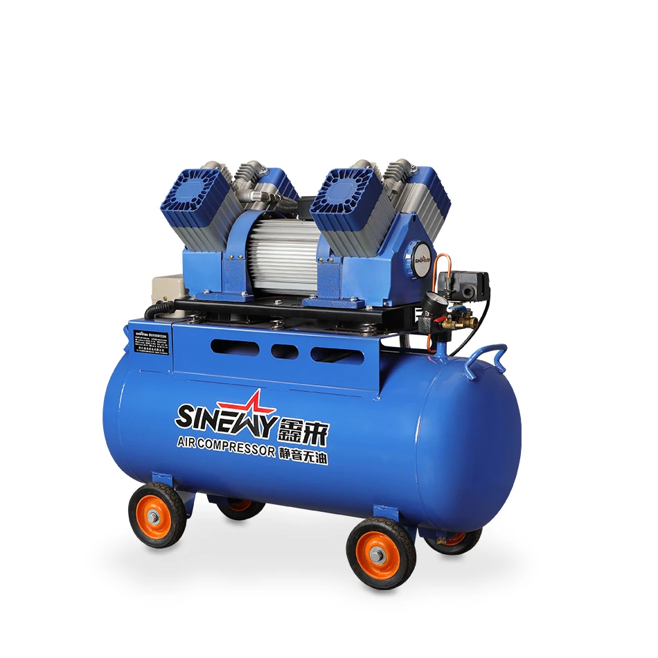 
Ultra silent oil free piston 100 liter air compressor unit 3hp 