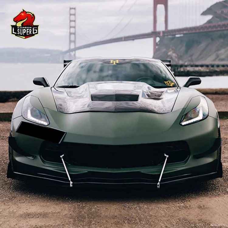 Односторонняя крышка из углеродного волокна для Chevrolet Corvette C7 Z06 Модернизированная спортивная