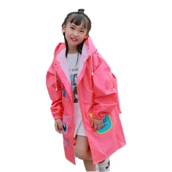 Manufacturer Supplier Custom Logo Polyester Cartoon Raincoats For Kids boy girl