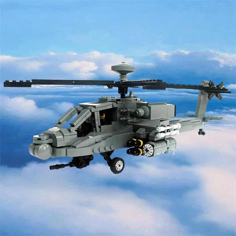 Военный Боевой вертолет GoldMoc MOC-154144 AH-64D боец игрушки наборы строительных блоков