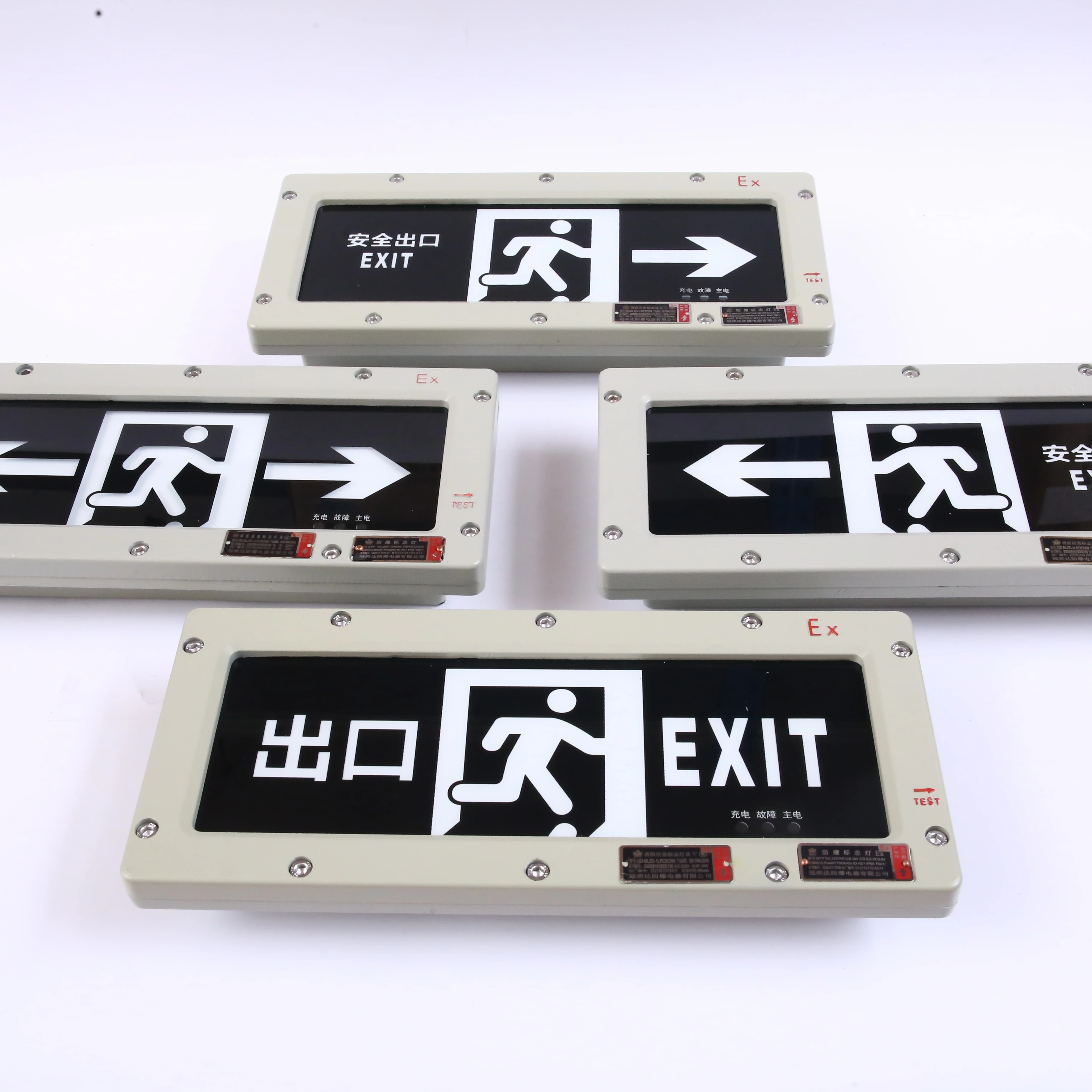 90 mins emergency charging exit sign light explosion proof exit light Gas Station Tunnel Indicator Lights