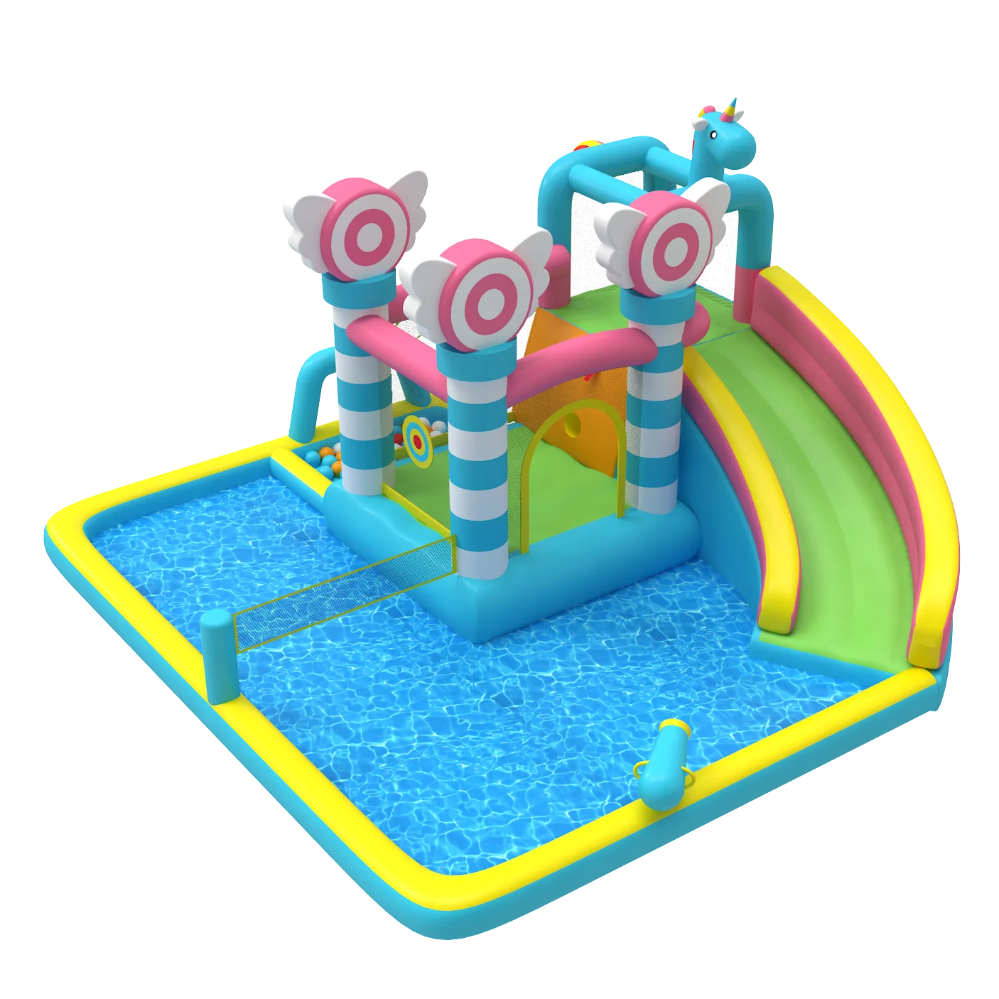 Unicorns Inflatable Bouncer Inflatable Castle With Air Blower for Sale Water slide for kids