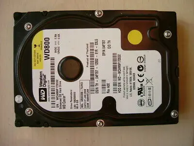 Refurbished 3.5' 80GB HDD 7.2K Rpm 4F797 04F797 CN-04F797 WD800BB-75JHC0 For WD Hard Disk Drive