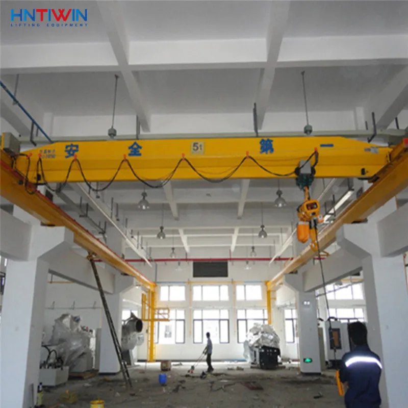 Single girder rail mounted 1ton overhead bridge crane