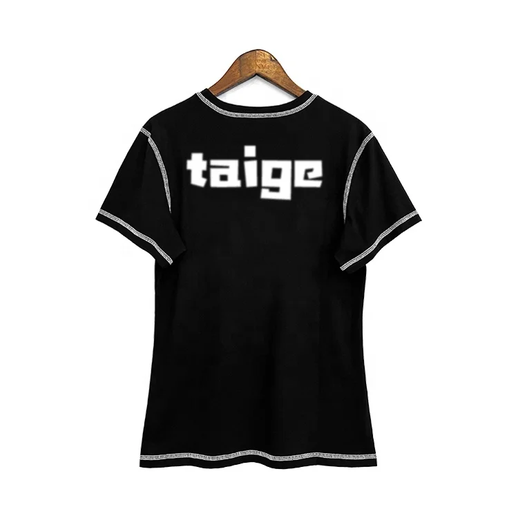 Best Selling t-shirt manufacturer black blank girls cotton plain dtg printing crew neck t-shirt  for women