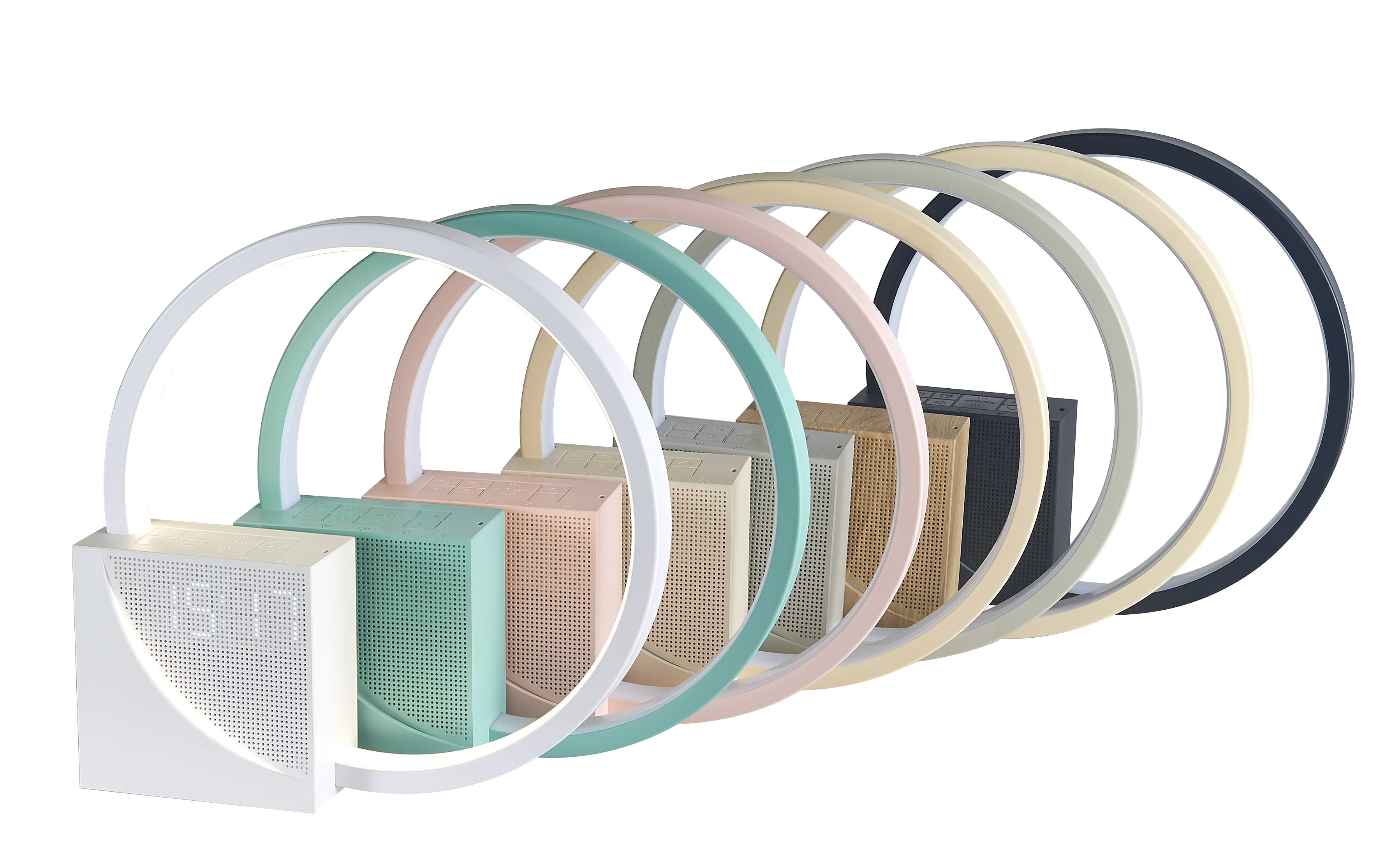 Breathing Light Time Display 3 Grade Brightness Dual Alarm Clock  Bedside Lamp with White Noise Machine