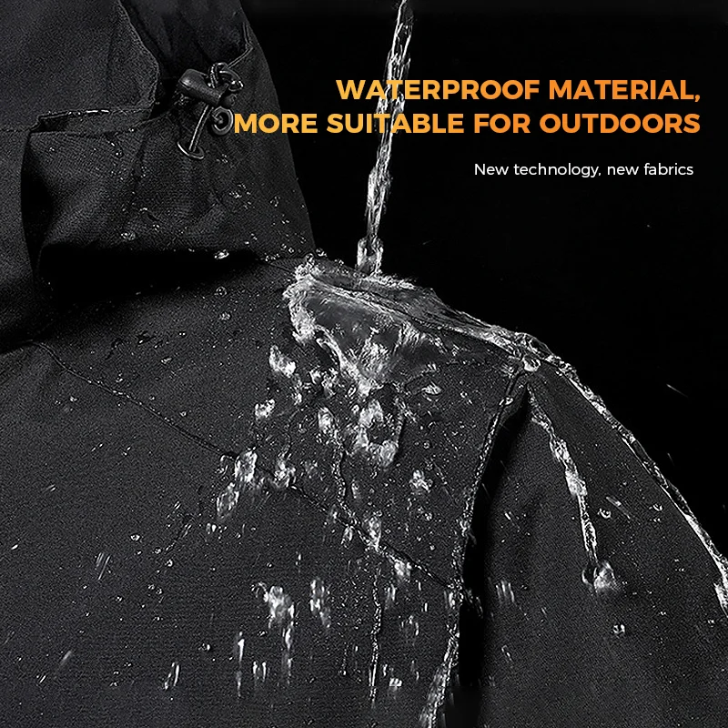 Heated Jacket Mens Outdoor Unisex Rechargeable Warm Heated Clothing Breathable Hood Windproof Heat Jacket