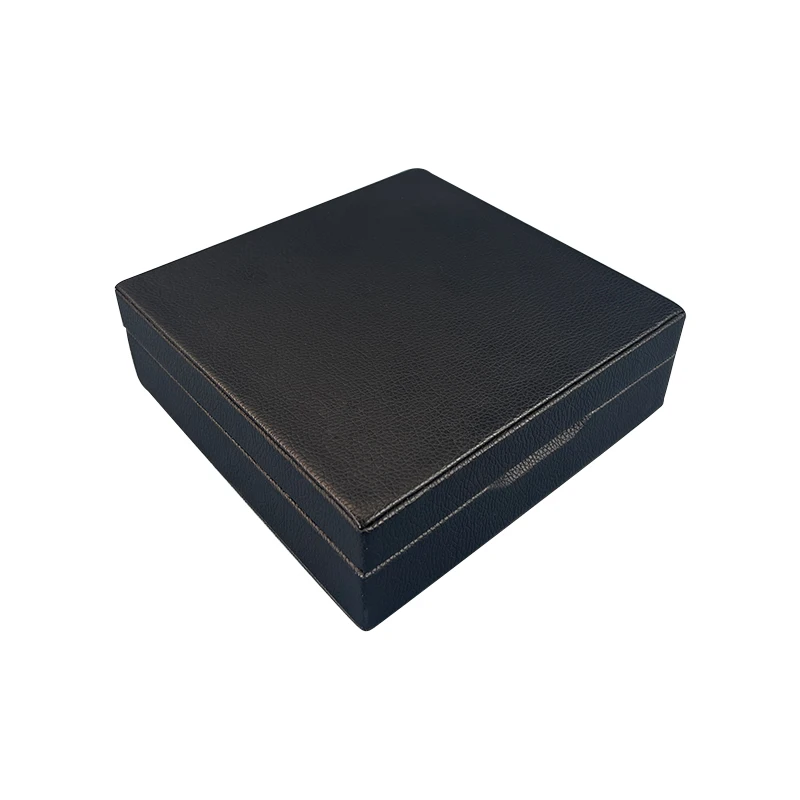 High quality Instant coffee black PU leather box hot sale 6 Slots  capsule coffee matte lacquer wooden box