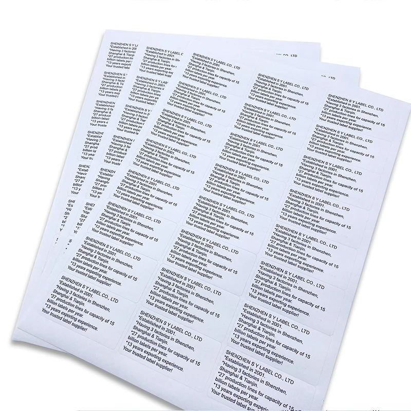 45 Up A4 Self-Adhesive Label Sticker Labels Printed Adhesive A4 Sticker Printing Label Tag