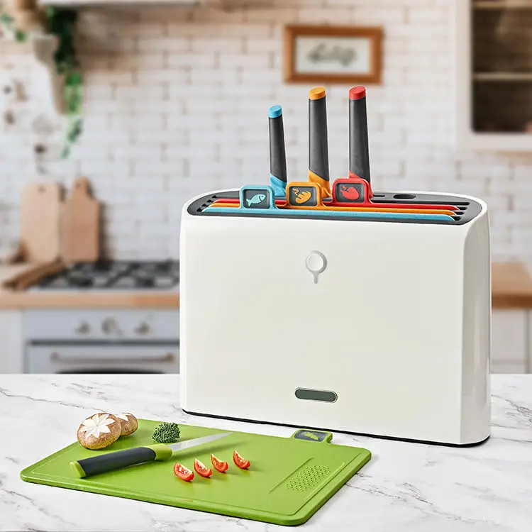 Smart Kitchen Tool Sterilizer Multifunctional Organizer Knife Holder Intelligent Sterilization Rack and Chopping Boards