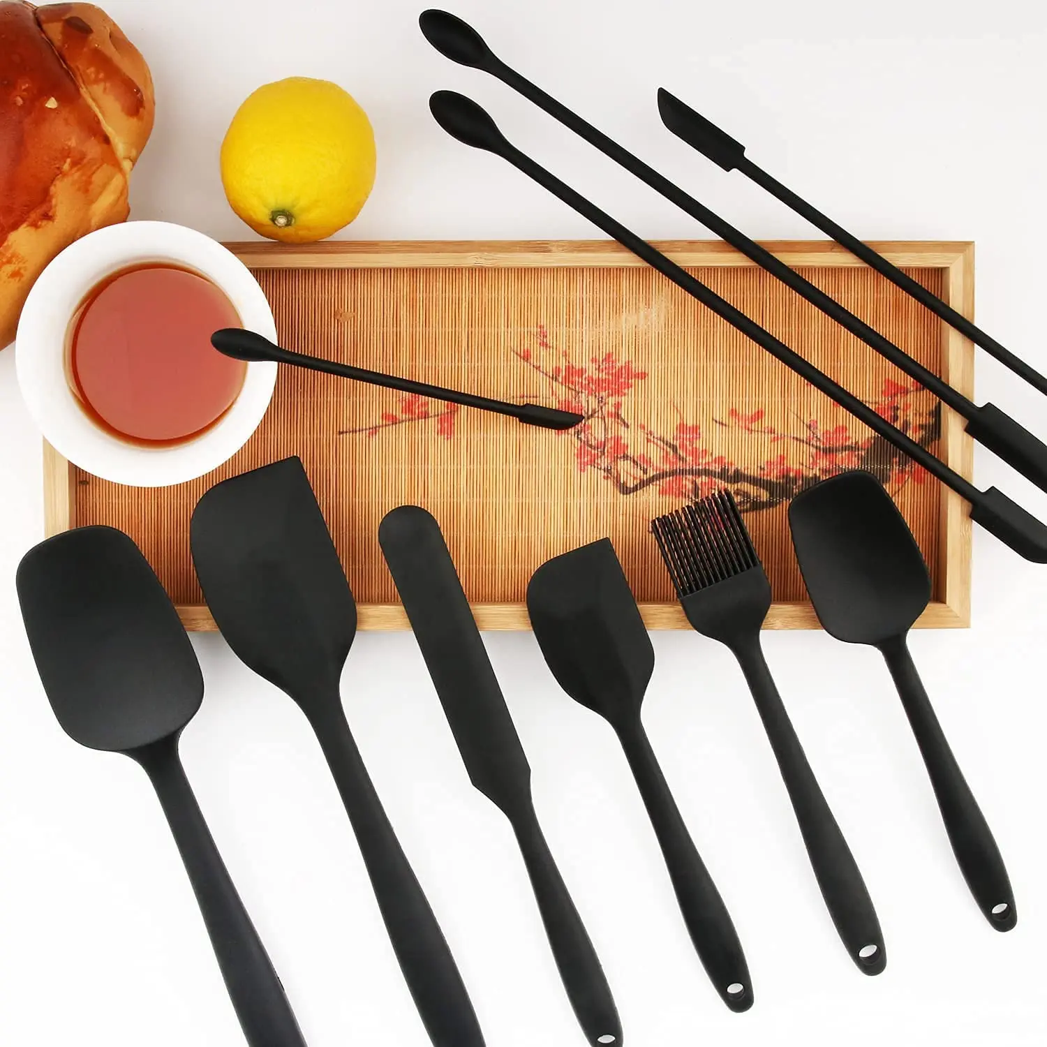 Heat Resistant Kitchen Baking Tool Facial Makeup Scrapers Non Stick Silicone Cosmetic&Jam Spatula Utensil Set