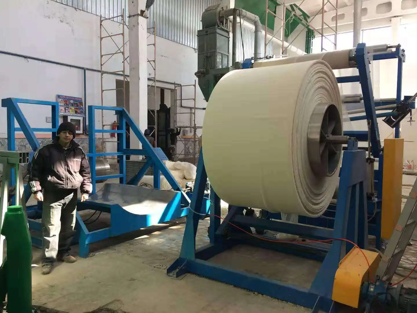 gauze bleaching machine with dryer and different output finishing