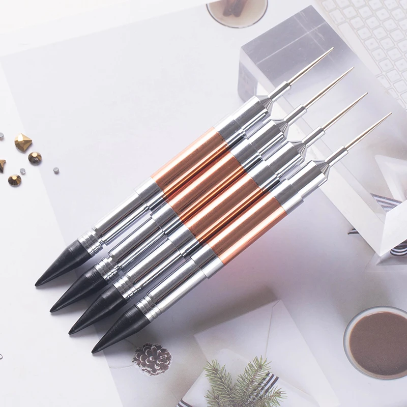 Dual End Nail Art Dotting Pen Wax Rhinestone Stud Picker Pencil Crystal Beads Nails Tips Decoration Manicure Tool