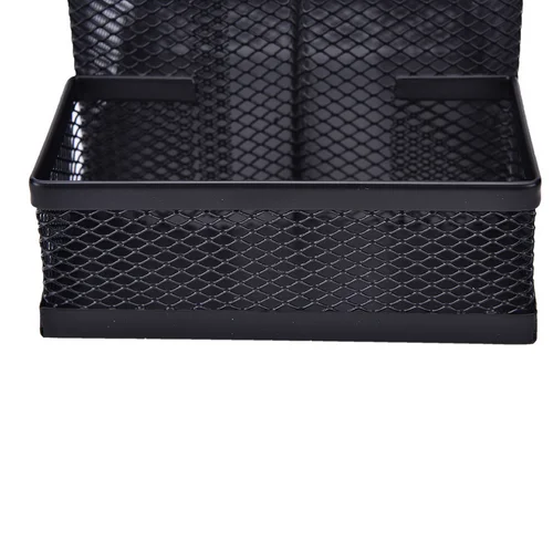 Лидер продаж, металлический сетчатый органайзер для школьников, офисных работников, держатель для ручек, коробка для хранения, черные канцелярские принадлежности