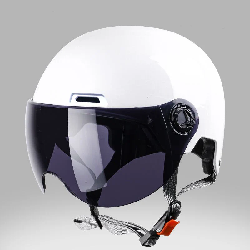 Haolebao 3C certification electric motorcycle riding helmet men and women four seasons battery car sun protection rain visor adu