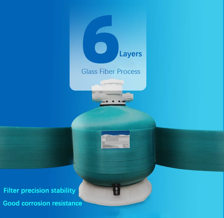 Commercial Or Home Swimming Pool Rapid Water Filtration Treatment Quartz Media Fiberglass Sand Filter Pump System