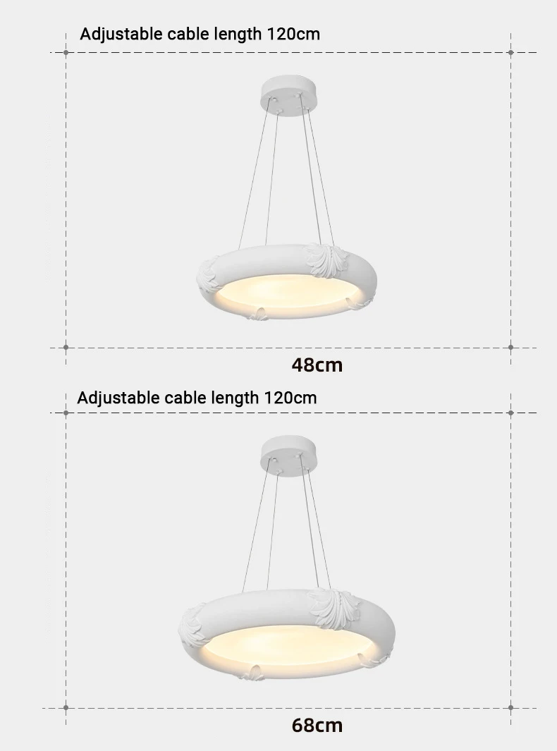 Nordic Simple Creative Minimalist Plaster Pendant Lights  Modern Design Gypsum Large Disc Ceiling Light For Bedroom Living Room