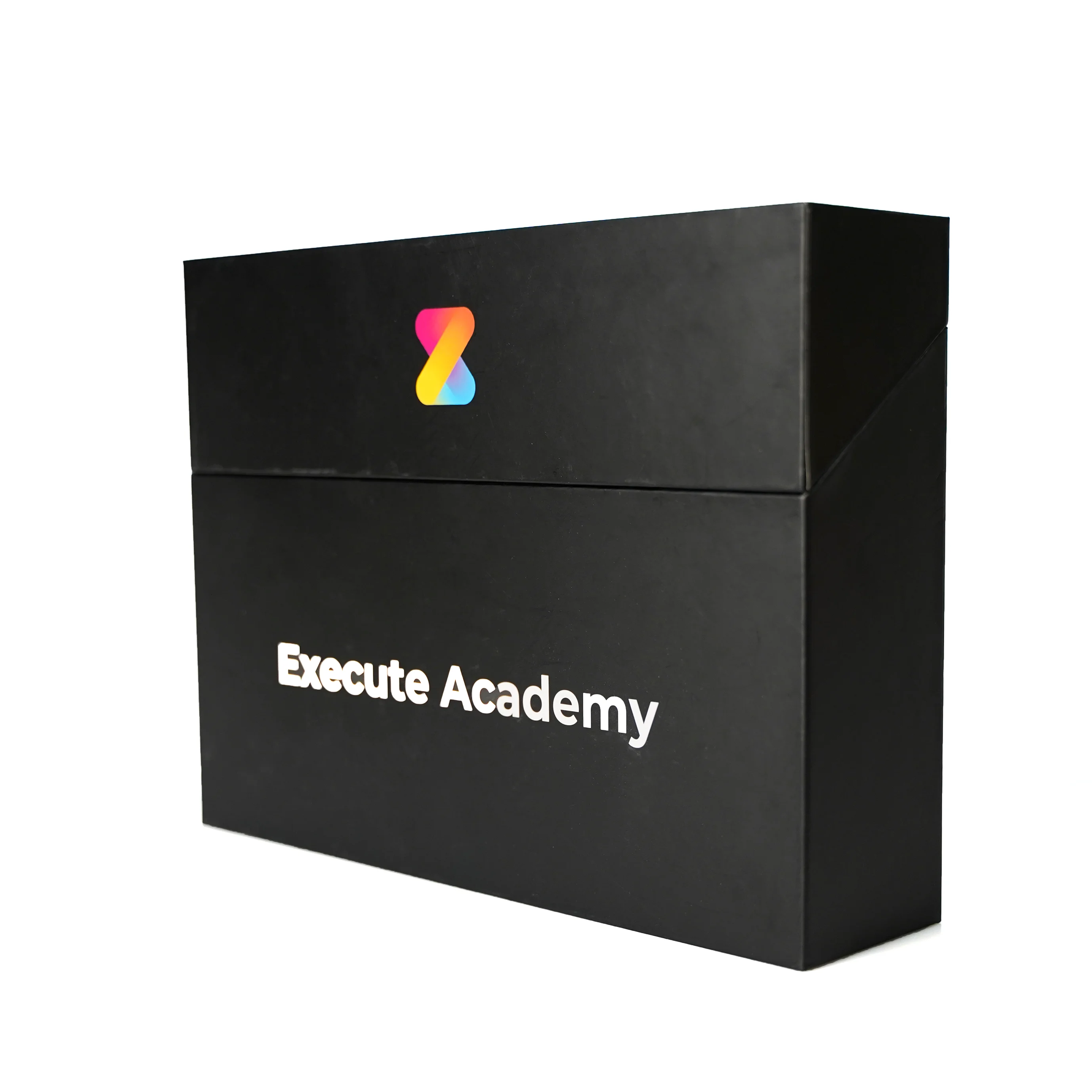 Customize black luxury big gift box book storage box cardboard packaging box for brochure business with cover