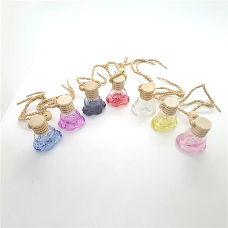 Hanging Essential Oil Diffuser Car Perfume Glass Bottle, Aromatherapy Car Air Freshener 10  ml of perfume