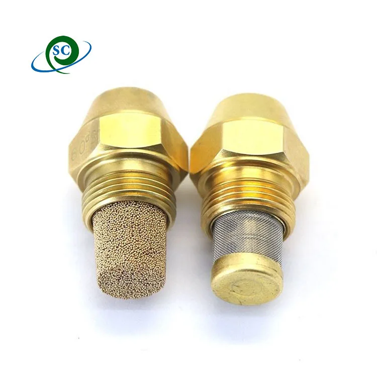 60 degree Solid oil fuel Atomizing nozzle Brass thread M 9/16' oil fired boiler burner nozzle for Oil Burner