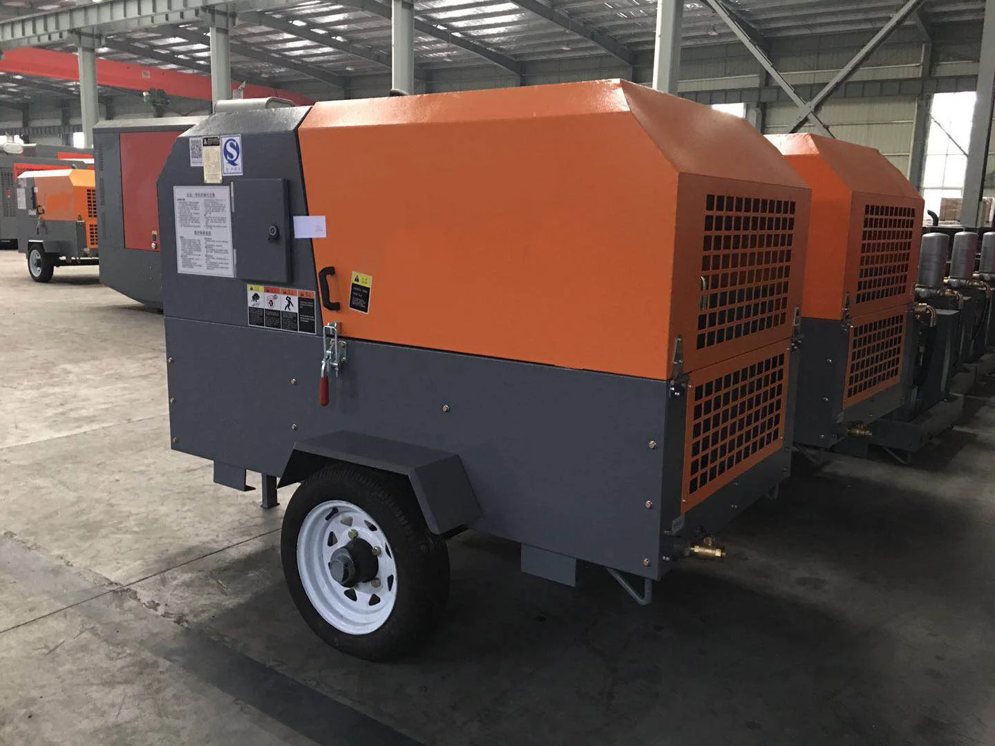 ZEGA 40SCY-7 7bar small portable diesel screw air compressor for rock drill