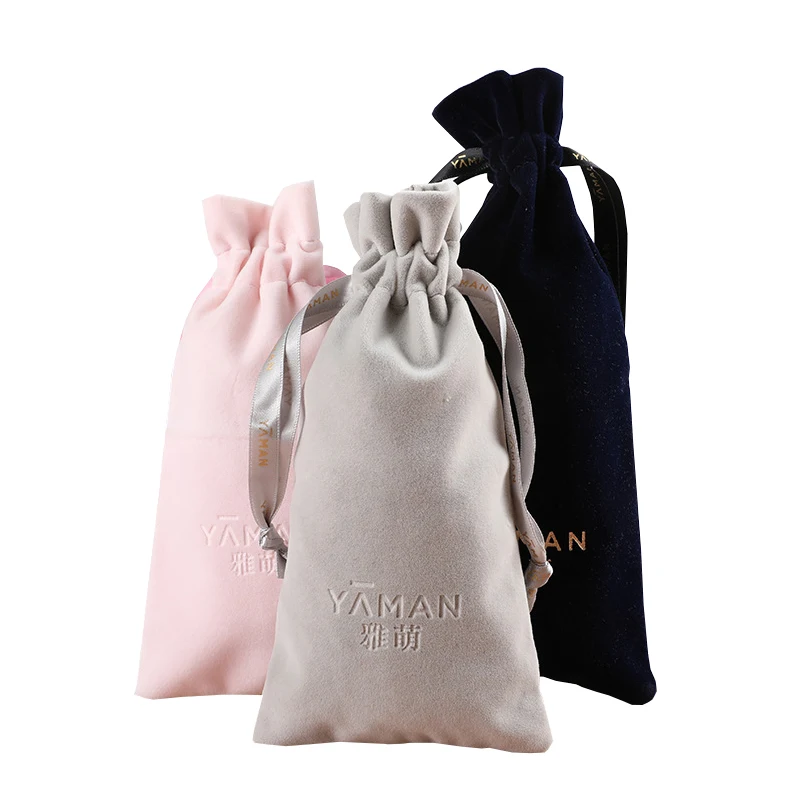 Hot Sale Custom Shopping Silk Screen Printing Tassels Drawstring Satin Pouch