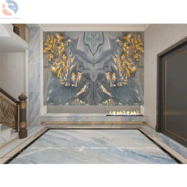 Natural Marble Beige Yellow Color For Home Decoration Kitchen Counter Top Flooring Tiles Big Slab Stone Customized Size