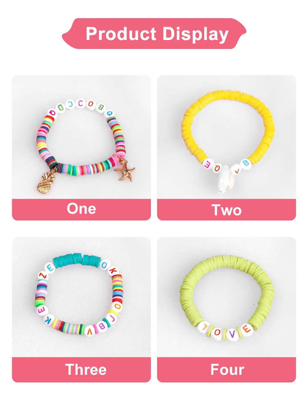 Amazon Hot Rainbow Mix Polymer Clay Bracelet Beads Polymer Clay Disc Beads For Jewelry Making Bracelets Necklace Earring