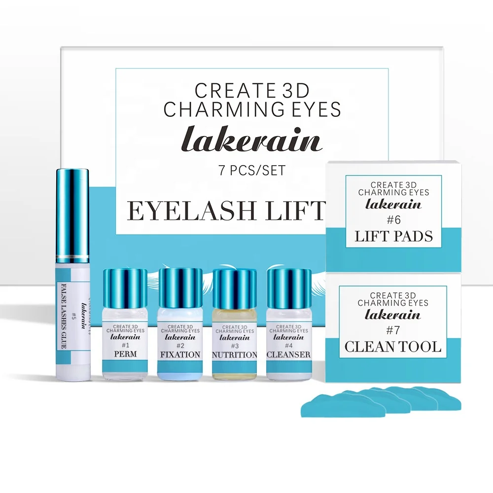 Customized Logo Eyelash Perming Kit 9 mins Lokerain Lash Lift Kit For Curling Eyelash