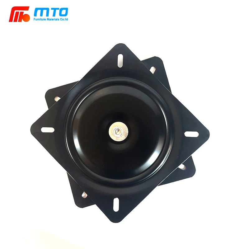 Factory Supply Black coating full ball iron chair swivel Plate For Furniture Accessories