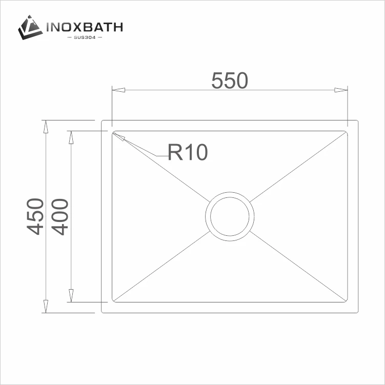  Большая раковина Undermount 304 современная кухонная из нержавеющей