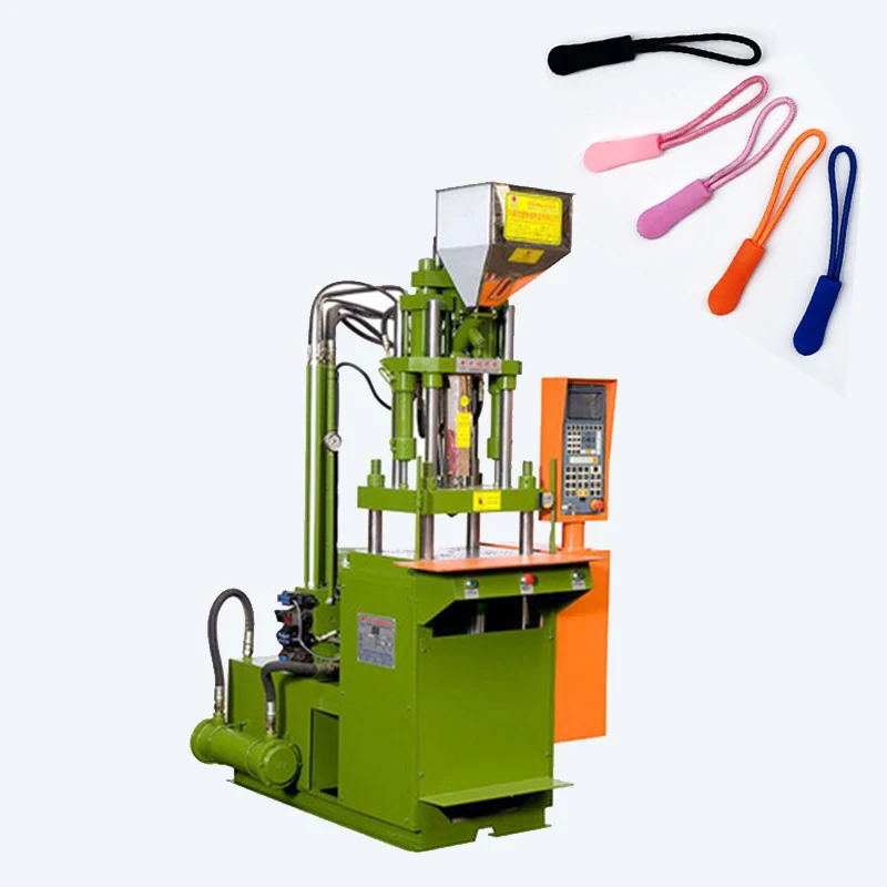 Micro small mini desktop vertical 45g making plastic mold mould moulding zipper head puller injection molding machine