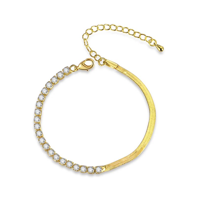 2024 Luxury Brand Zircon Chain Wrap Stitching Accessories Latest Designs Wholesale 22k Real Gold Bangles And Hand Bracelets