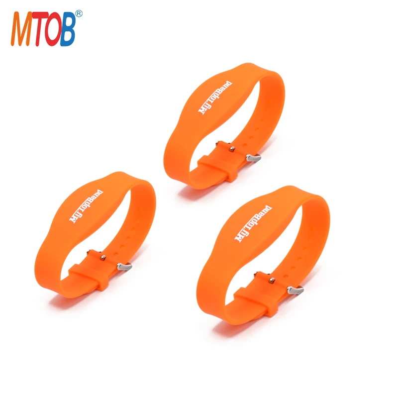 Adjustable Style Programmable MIFARE S70 4K Wristbands Silicone RFID Bracelet